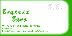 beatrix bano business card